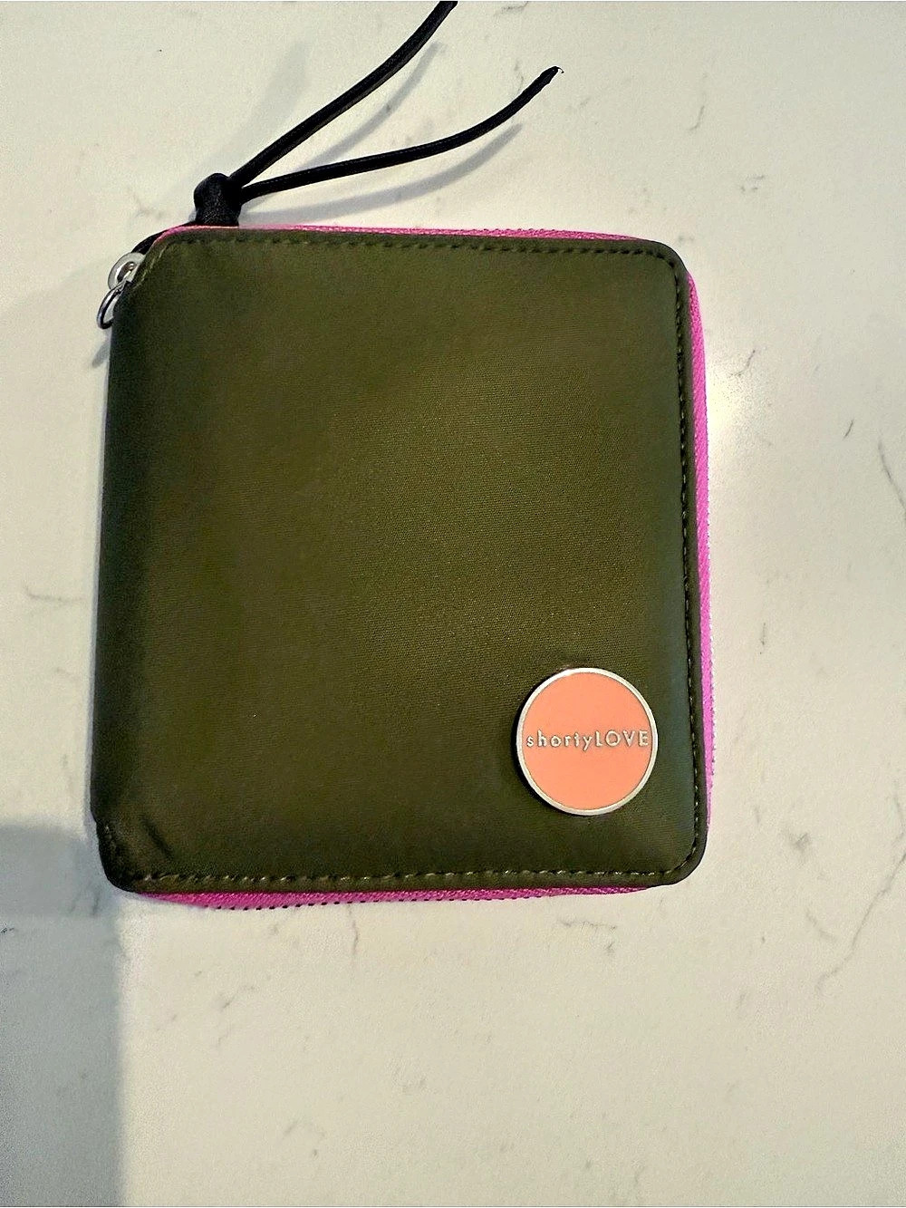 shortyLOVE Merchant Small Wallet Green & Pink